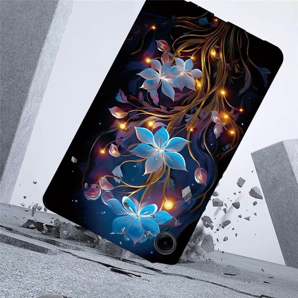 Til Samsung Galaxy Tab A11 / A9 Etui Mønstertryk Slankt TPU Beskyttende Tablet Etui Lantern Multicolor