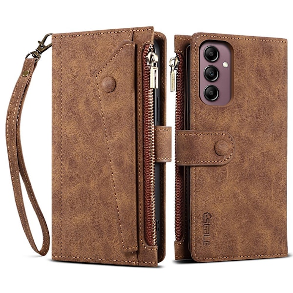 ESEBLE Star Series Til Samsung Galaxy S24 FE Etui med Lynlåslomme Brown