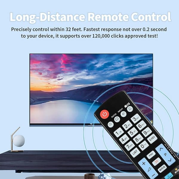 TV fjernkontroll Erstatning for AKB73756502 For LG TV Black