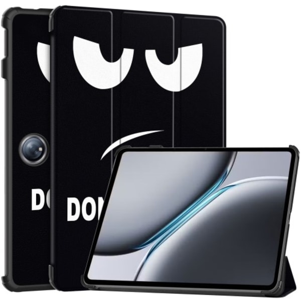 For OnePlus Pad 2 Tri-fold Stativ Våkne / Sove Deksel Tablettveske - Don't Multicolor