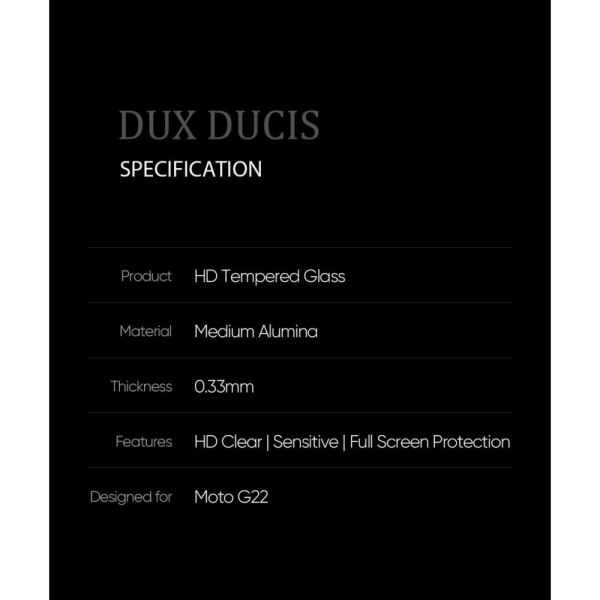 DUX DUCIS for Motorola Moto G22 / Moto E32s 4G Härdat glas Transparent