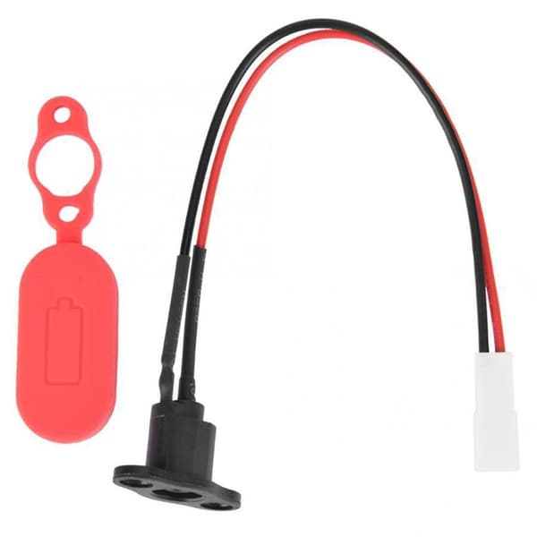 Laderport + Deksel for Xiaomi M365 / Pro - Reservedel Red