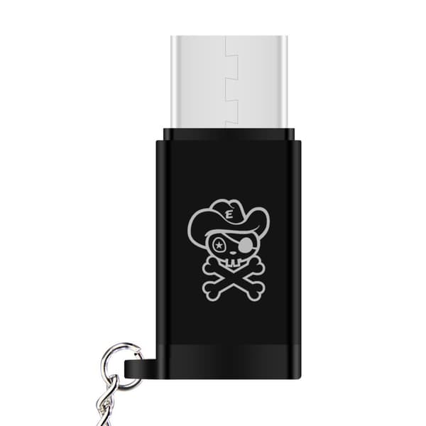 HAT PRINCE HC - 12 Micro USB Female to USB 3.1 Type - C Male Converter - Musta Black