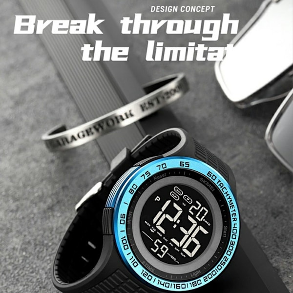 Armbandsklocka Armbandsur Klocka SKMEI Luminous Digital Elektronisk - Svart Svart