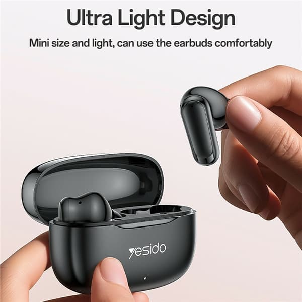 YESIDO Trådlösa Hörlurar In-Ear Bluetooth Stereohörlurar Touch Control - Vit Vit