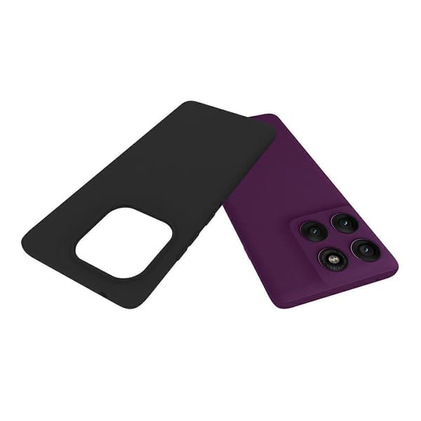 For Motorola Edge 60 Pro 5G Deksel Matt Finish Mykt TPU Mobildeksel Black