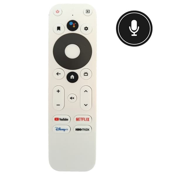 Fjärrkontroll Ersättning för Onn Android TV 4K UHD Box Voice Remote Vit
