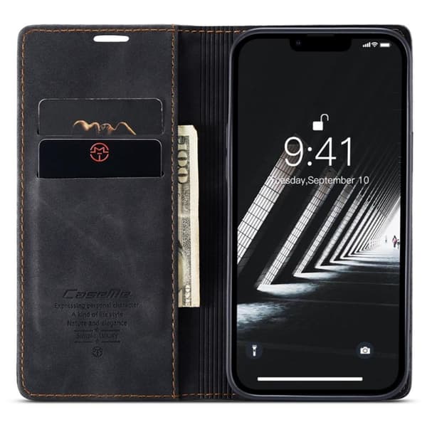 CASEME Plånboksfodral iPhone 14 - Svart Svart