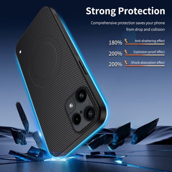 Deksel for Nothing Phone (3a) Lite 5G WANLONFENG TQ Series magnetisk deksel PC TPU Black