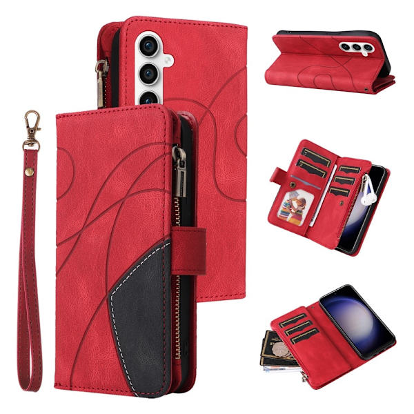 KT Multifunktion Series-5 Til Samsung Galaxy S23 FE Telefontaske Red