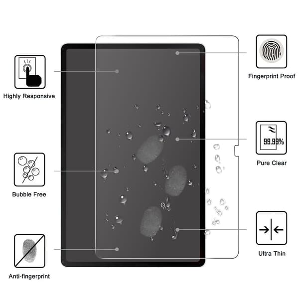 Samsung Galaxy Tab S10 FE+ Herdet Glass 0,3mm 9H Transparent