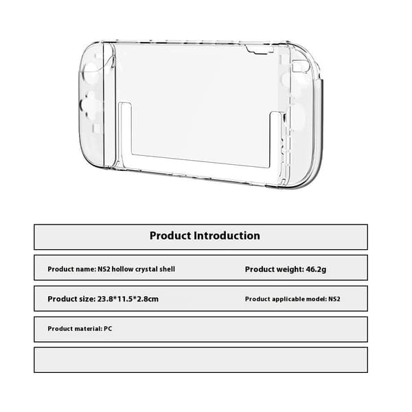 Kompatibel med Nintendo Switch 2 Cover PC Stødsikker Transparent