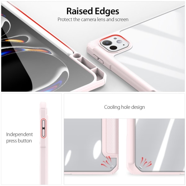 DUX DUCIS Tri-fold Stativ iPad Pro 13 (2024) Pink