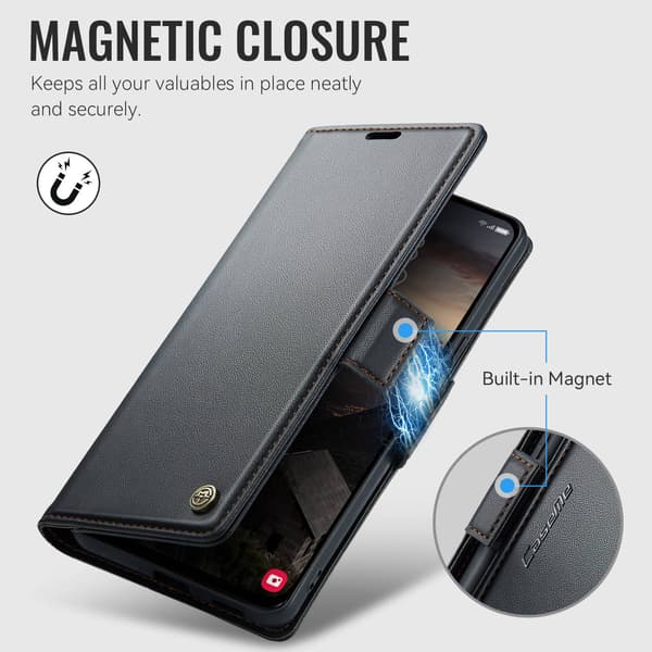 CASEME Til Xiaomi 17T Lommebokdeksel Black