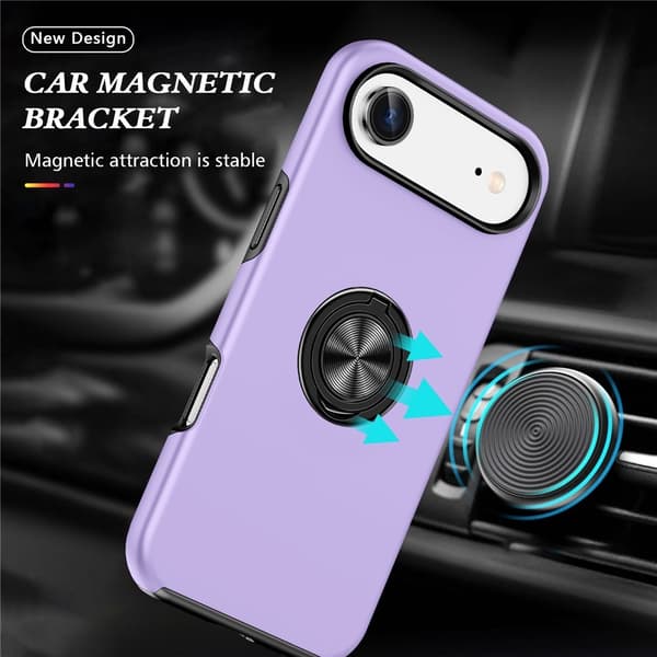 For iPhone Air Hybrid-deksel med Fingerring Purple