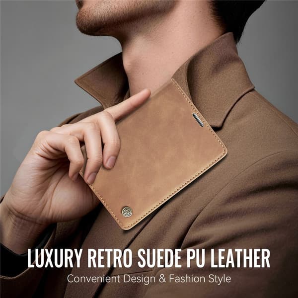 CASEME Puhelimen lompakkokotelo iPhone Duo puhelimelle Brown