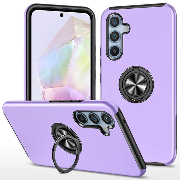 Samsung Galaxy A35 Fingerring Kickstand Hybrid Taske Purple