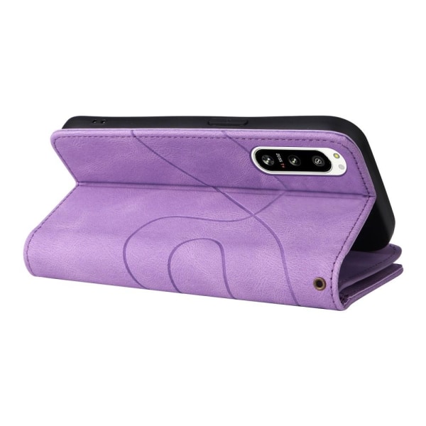 KT Multifunktion Series-5 Til Sony Xperia 5 IV Telefontaske - Lilla Purple