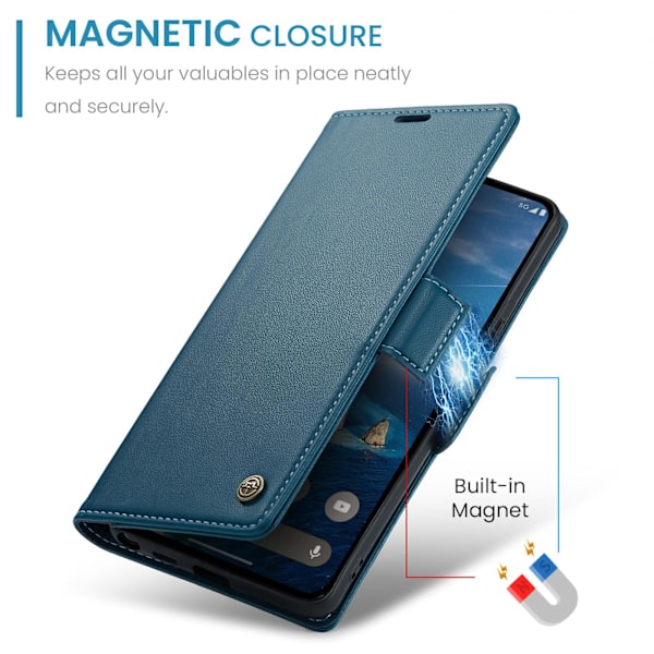 CASEME Til Google Pixel 10a RFID Blokerende Pungcover Blue