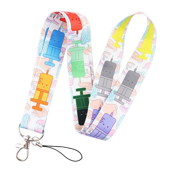 Nøkkelbånd Halsrem Anti-drop Lanyard for mobiltelefonnøkler Multicolor