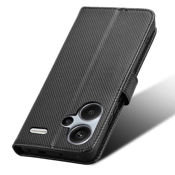 Til Xiaomi Redmi Note 13 Pro+ Wallet Case Cover Black