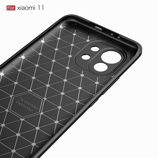 Carbon Fiber Texture TPU Cover for Xiaomi Mi 11 Black