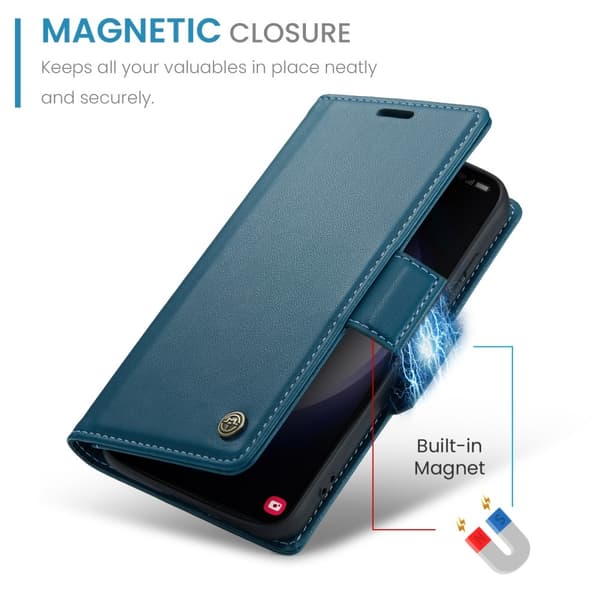 CASEME Retro Pung Taske til Samsung Galaxy S24 Blue