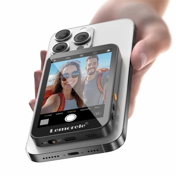 Smarttelefon Selfie Skjermspeiling Magnetisk Bakskjerm Livestreaming Bluetooth Black