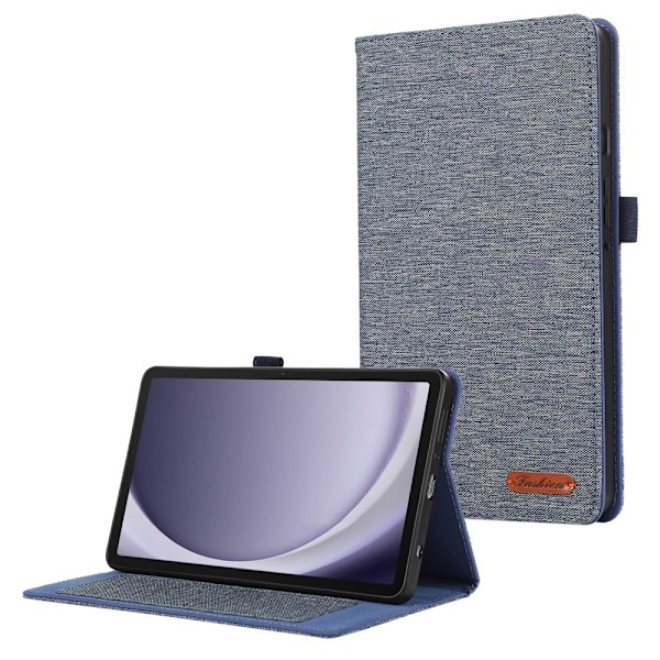Samsung Galaxy Tab A9 Tabletetui Dækstofstruktur Blue