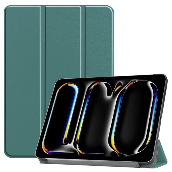 Till iPad Pro 11 (2024) Slim fit tri-fold fodral - Grön