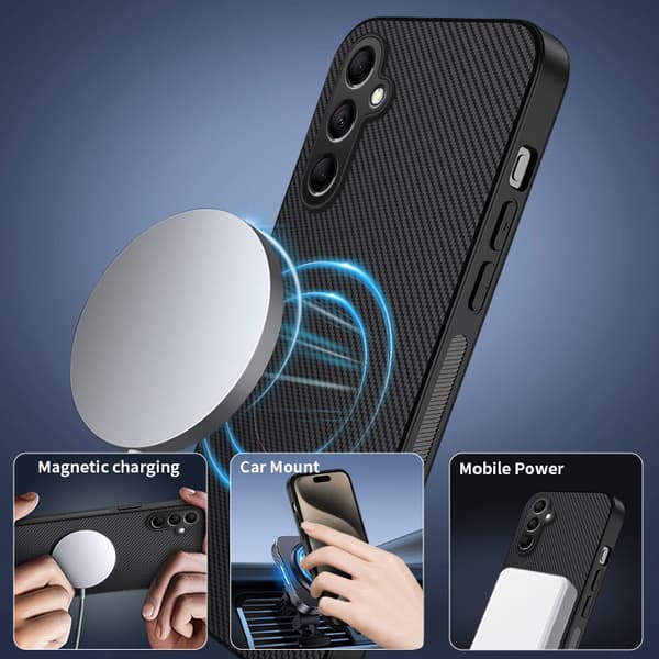 WANLONFENG Magnetisk deksel med skjermbeskytter til Samsung Galaxy S26 Black