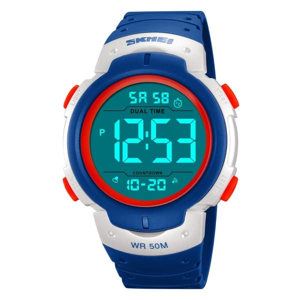 SKMEI Digital Elektronisk Armbandsklocka Klocka Dubbel Tid - LjusBlå Blå