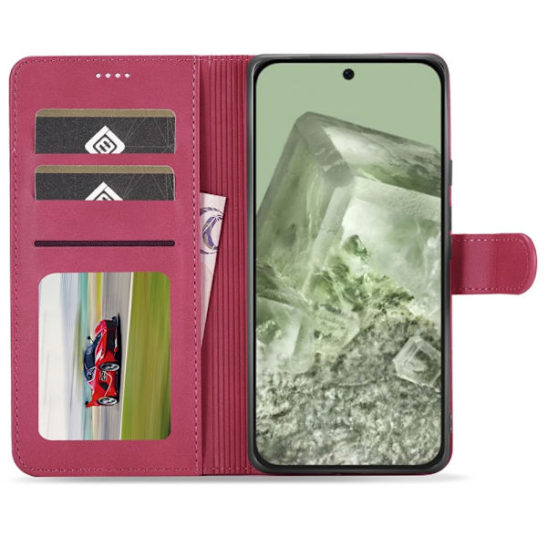 LC.IMEEKE Wallet Stand Etui til Google Pixel 8a Pink