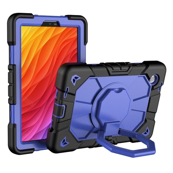 Til Samsung Galaxy Tab A11+ Etui PC+Silikone Tablet Cover Black + Blue Multicolor