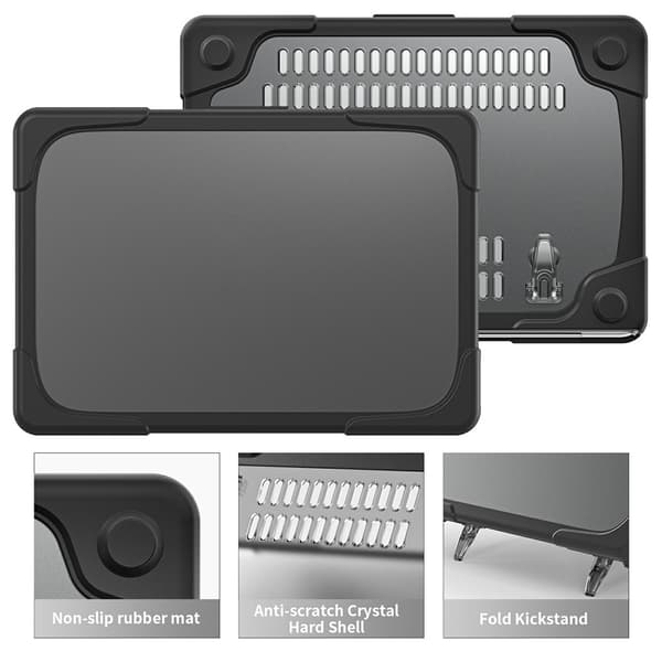 Laptopdeksel med Stativ for MacBook Neo 13 tommer (2026) Black