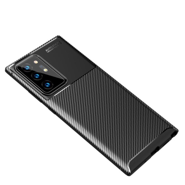 Kulfiber tekstur TPU-kabinet Samsung Galaxy Note 20 Ultra Black