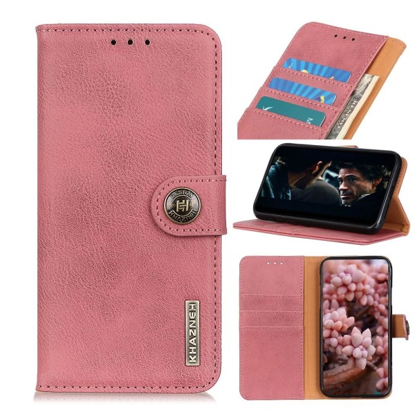 KHAZNEH Pung Stativ Taske til Sony Xperia 5 II - Lyserød Pink