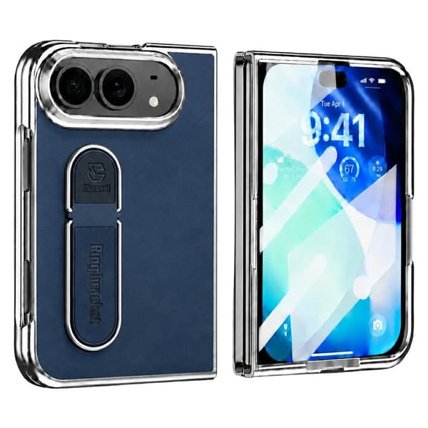 Telefondeksel med skjermbeskyttelse til iPhone Duo Blue