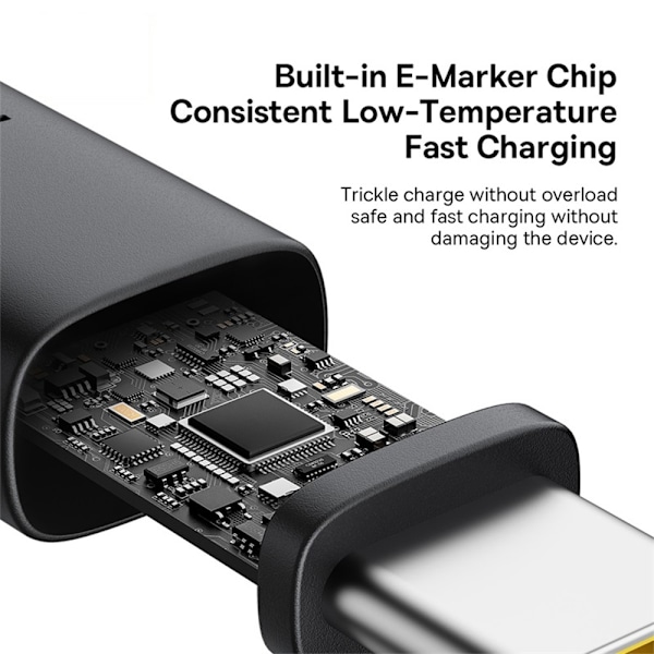 BASEUS Dura Series PD 100 W latauskaapeli Pikalataus USB-C - USB-C 2m Black