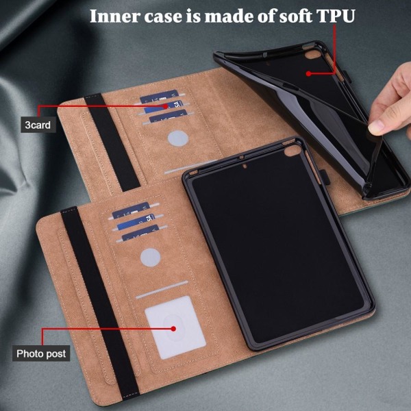 Til iPad 10.2 (2021)/(2020)/(2019) Almindeligt PU-læder tabletcover Green