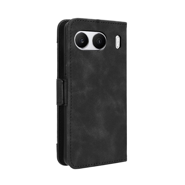 Til OnePlus Nord 4 Etui Tegnebogsstativ Retro Tekstur Telefon Cover – Sort Black