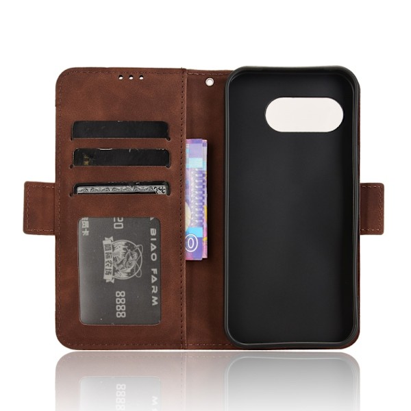 Til Google Pixel 9A Lommebok-deksel Brown