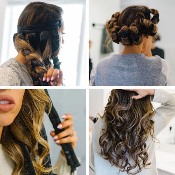 Hårrullare Overnight Octopus Curls Rod Soft No Heat Hair Roller Vit