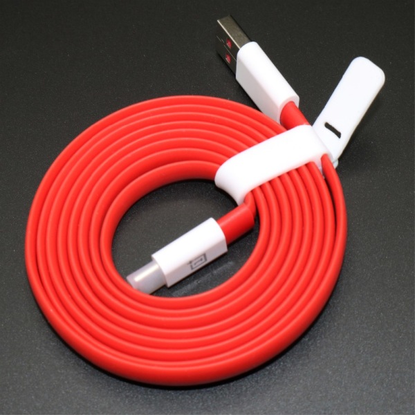 ONEPLUS 150cm Dash Charge Type-C Flat Cable 4A USB Fast Charge Kabel Röd