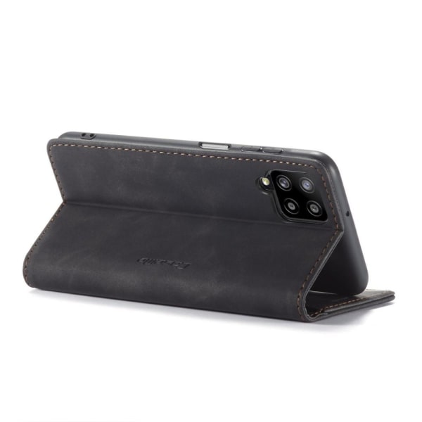 CASEME Retro Wallet Case for Samsung Galaxy A12 - Black Black