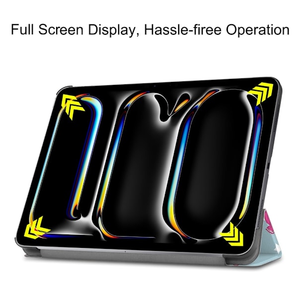iPad Pro 11 (2024) Kotelo Auto Herää / Nuku Kolminkertainen Taittojalusta Tabletin Suoja - Unicorn Multicolor