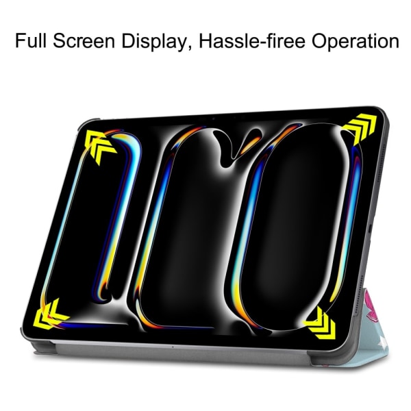 Till iPad Pro 11 (2024) Slim fit tri-fold fodral - Unicorn multifärg