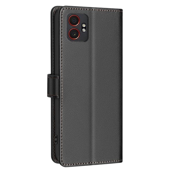 BINFEN COLOR Til Samsung Galaxy XCover7 Pro Pung RFID-blokerende Telefoncover Black