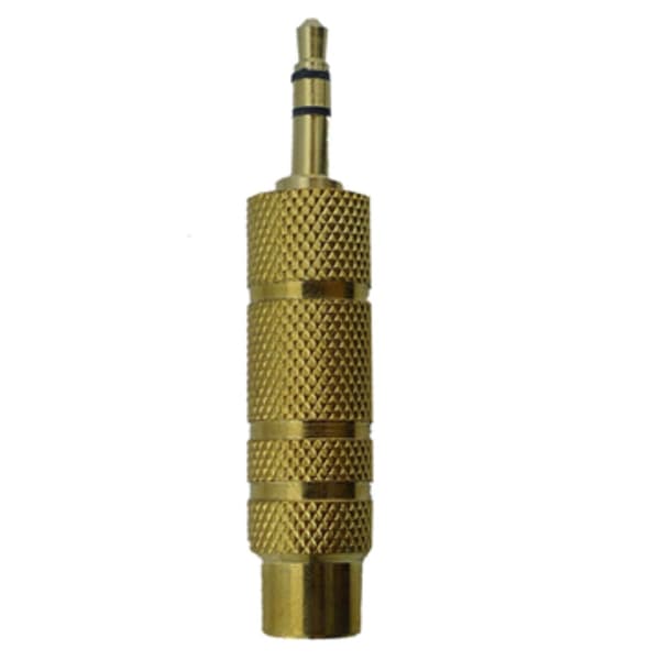 3.5 mm Hane till 6.5mm Hona adapter Guld