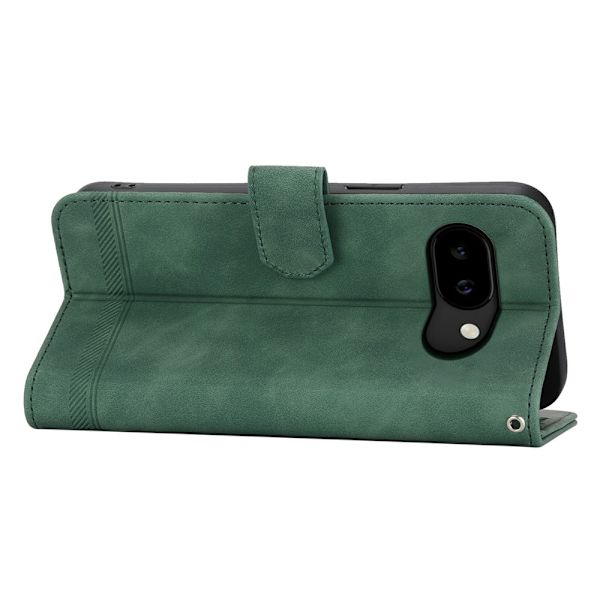DIERFENG For Google Pixel 10a Wallet Case with Stand and Wrist Strap Green